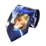 Blue Multicolor Character Necktie