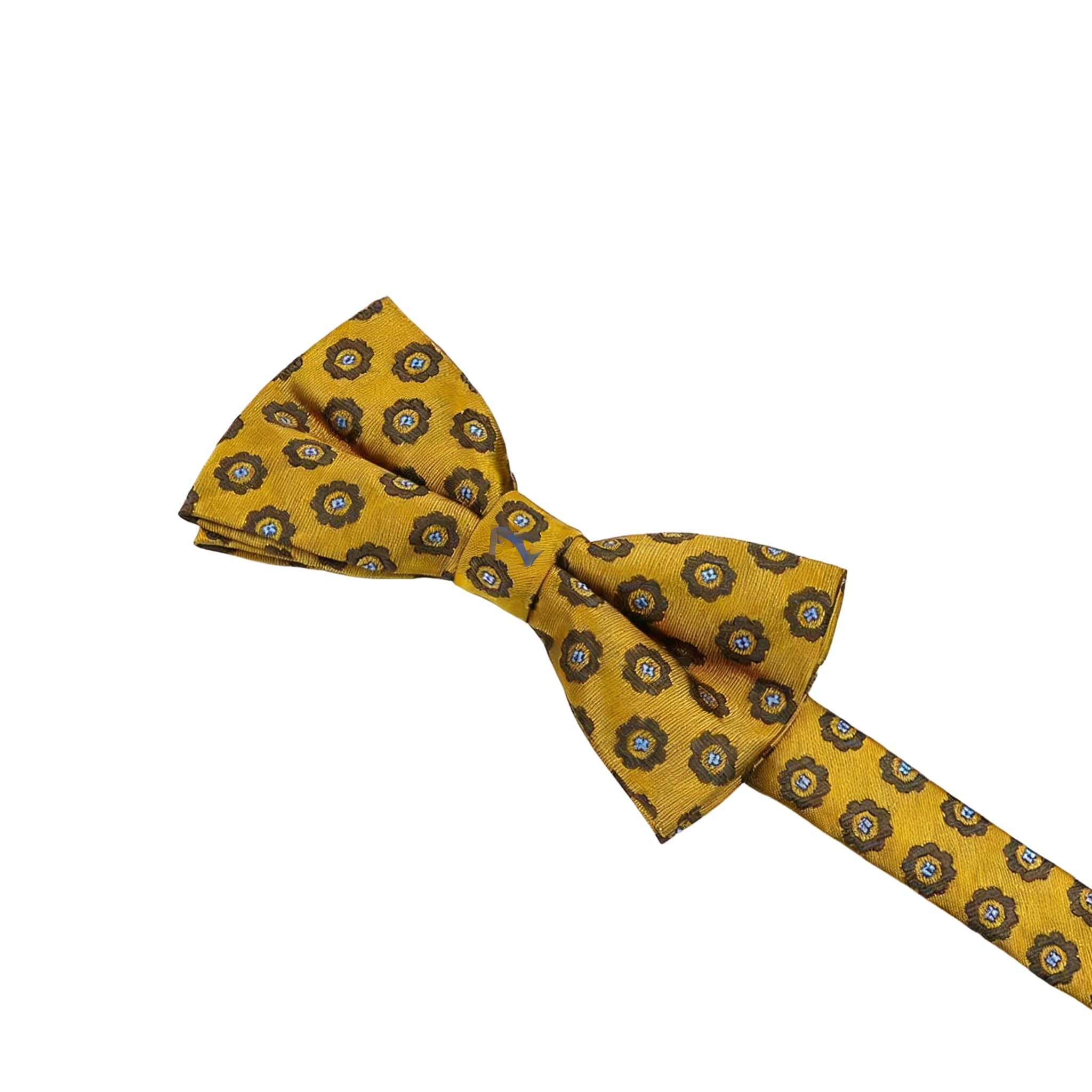 Gold Brown Floral Bowtie