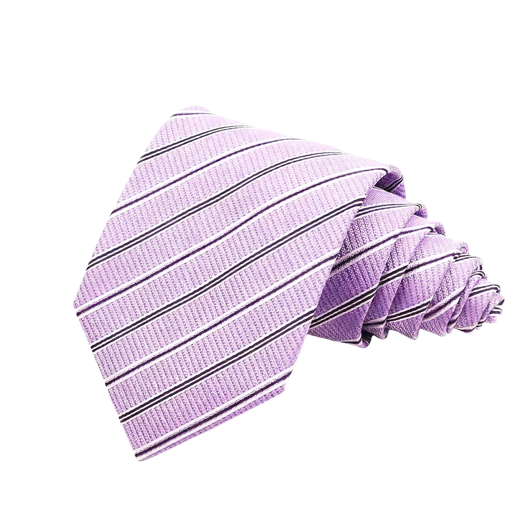 Lavender Black Striped Necktie