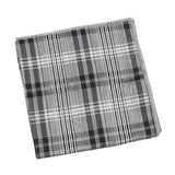 Gray Black Plaid Pocket Square