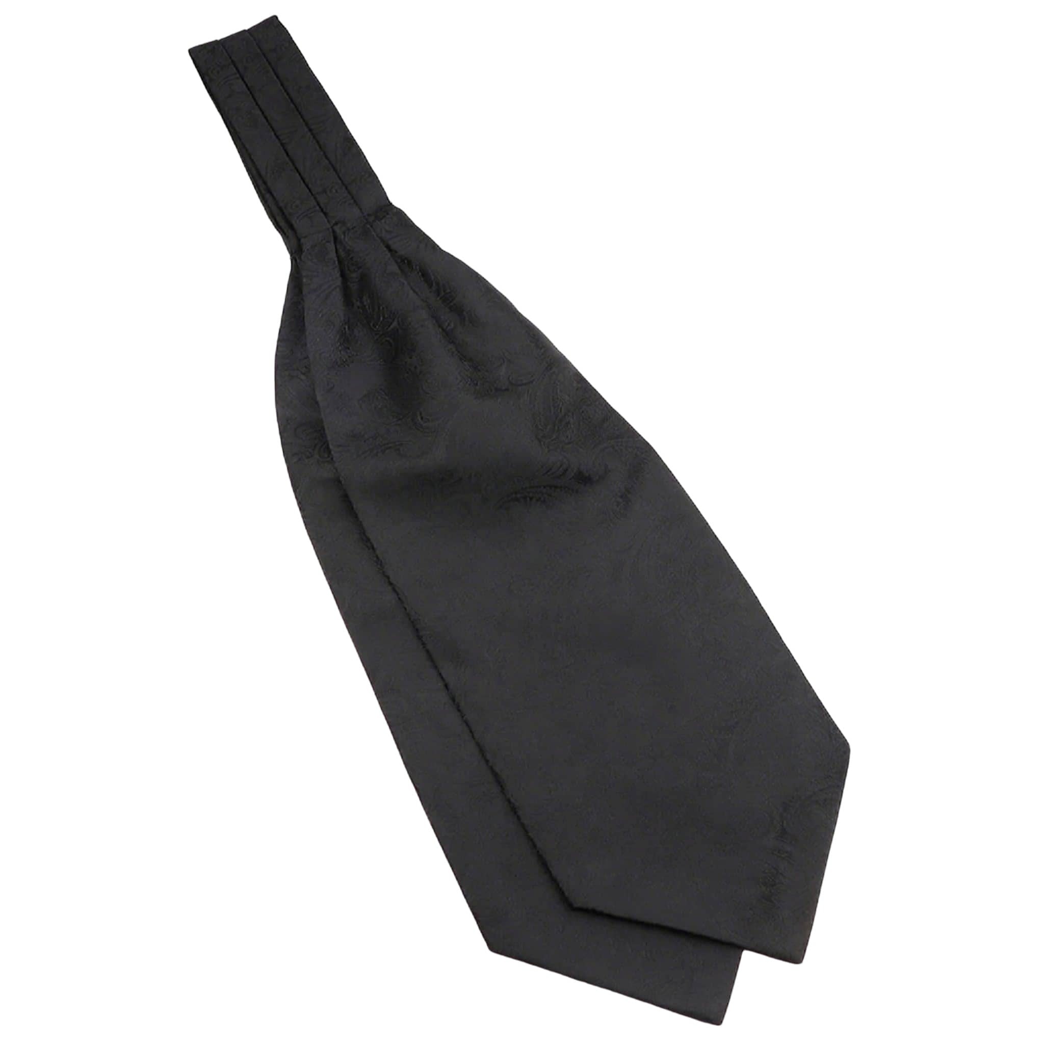 Black Black Paisley Ascot