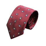 Maroon Blue Diamond Necktie
