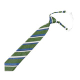 Green Blue Striped Necktie
