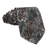 Black Brown Floral Necktie