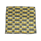 Black Yellow Geometric Pocket Square