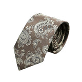 Brown Beige Paisley Necktie