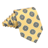 Yellow Blue Floral Necktie