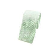 Mint Green White Knitted Necktie