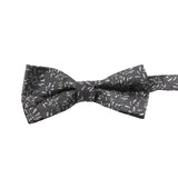 Gray Silver Floral Bowtie