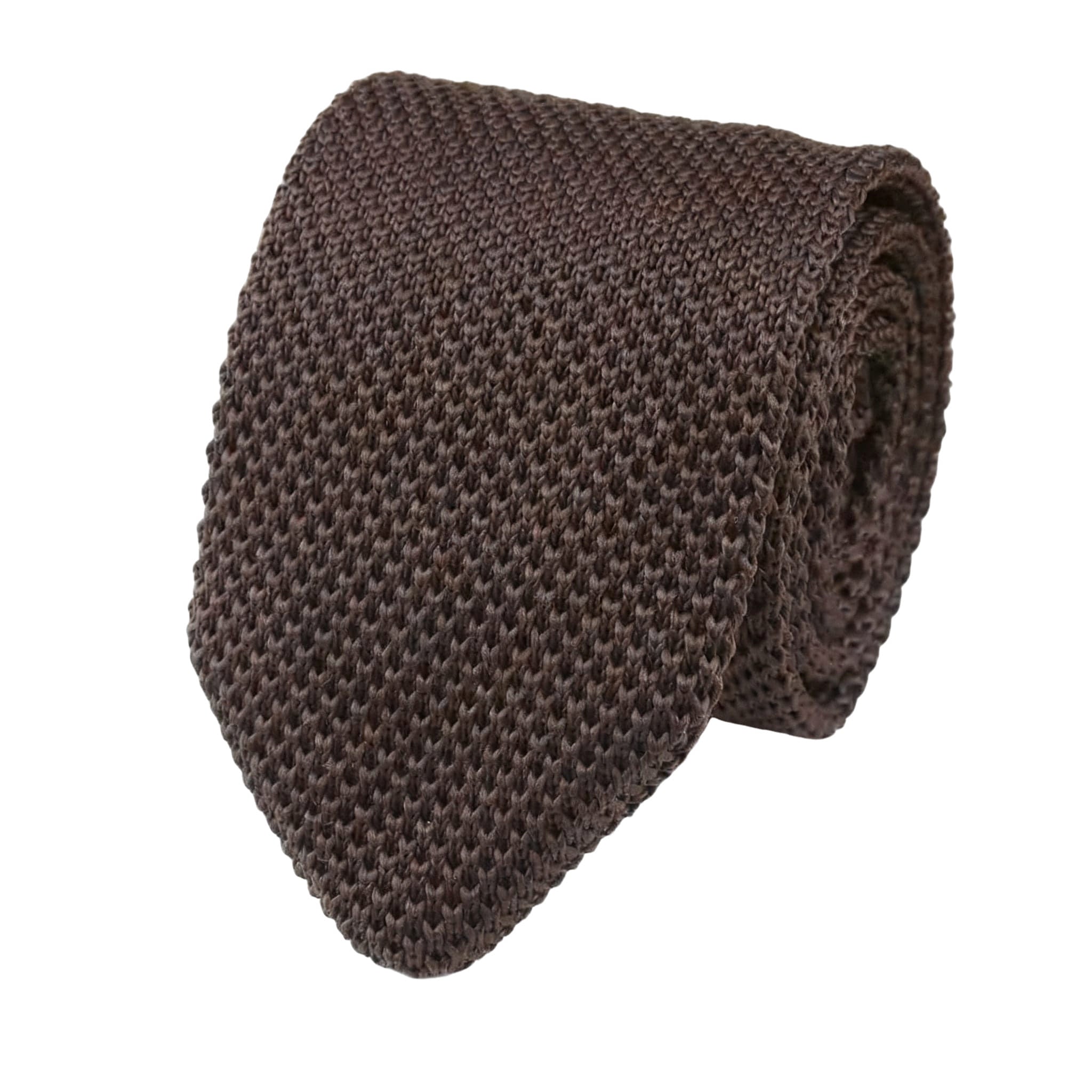 Brown Knitted Necktie