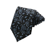 Black Blue Paisley Necktie