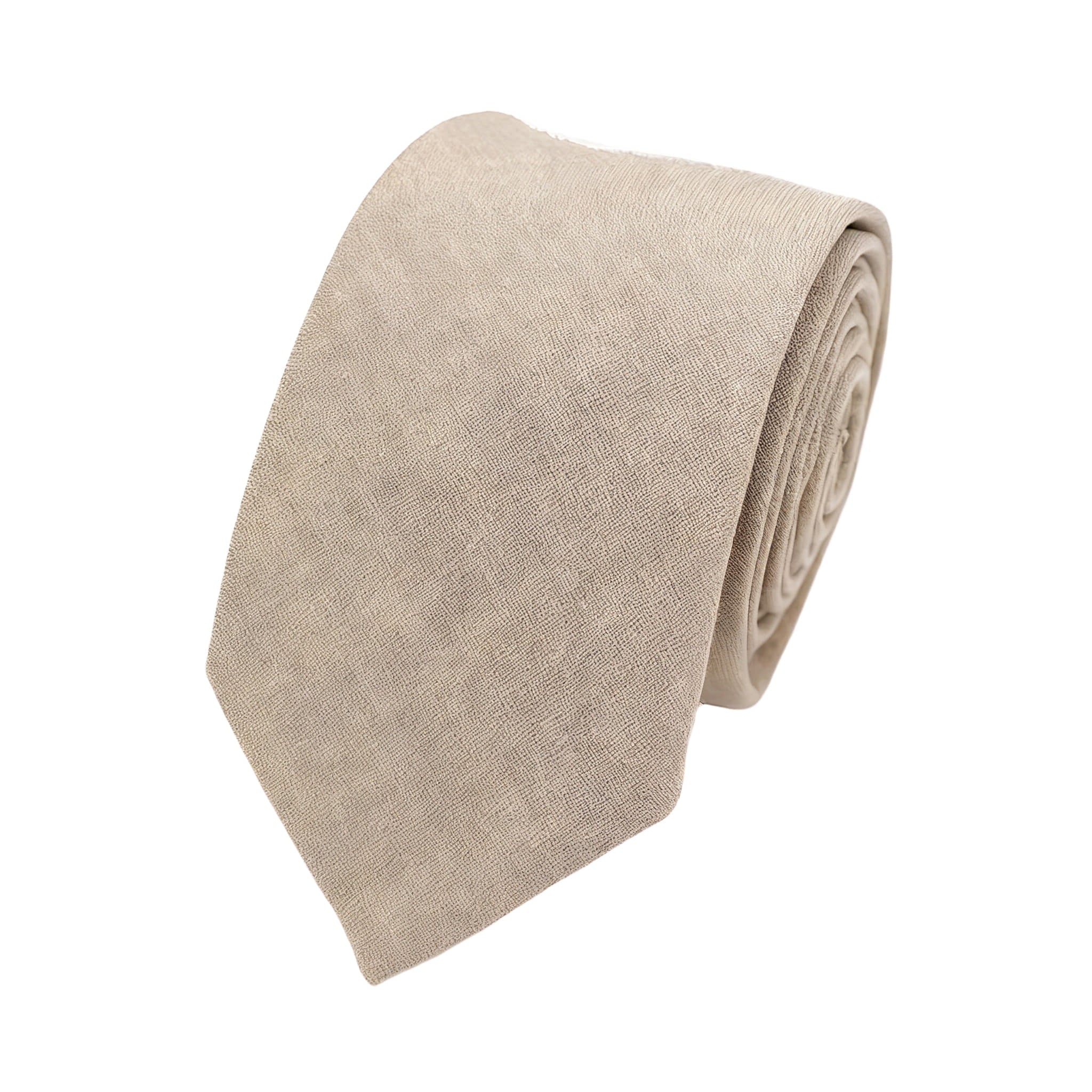 Beige Solid Necktie