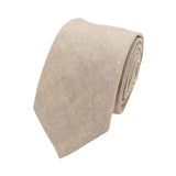 Beige Solid Necktie