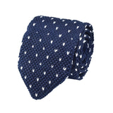 Navy White Dot Knitted Necktie