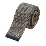 Black Beige Knitted Tie