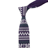 Purple Green Knitted Tie