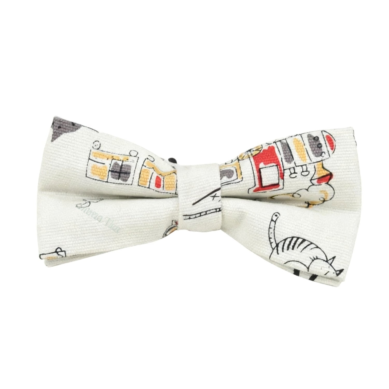 Brown With Multicolor Floral Paisley Bowtie