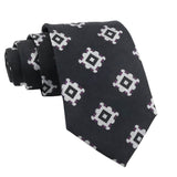Black White Geometric Necktie