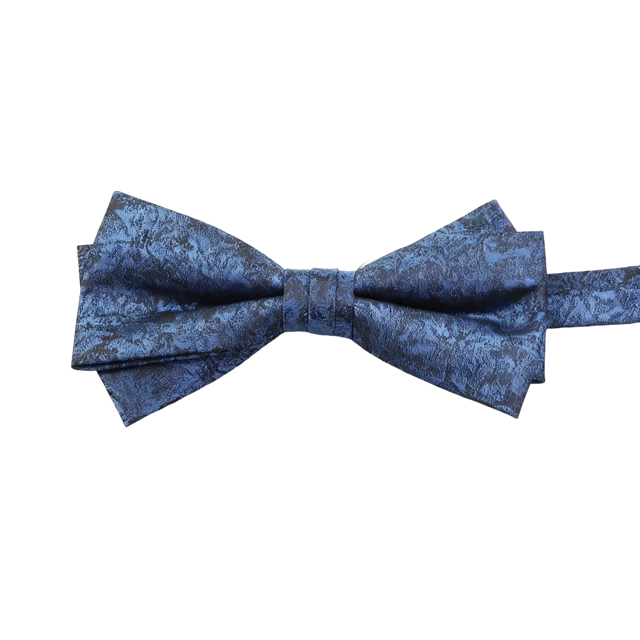 Blue Black Patterned Bowtie