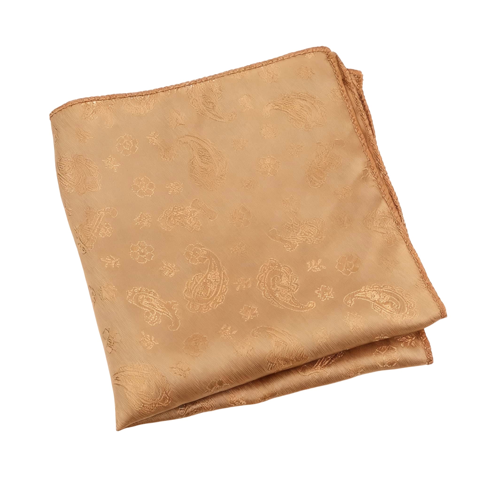 Brown Brown Paisley Pocket Square