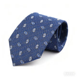 Blue White Paisley Necktie