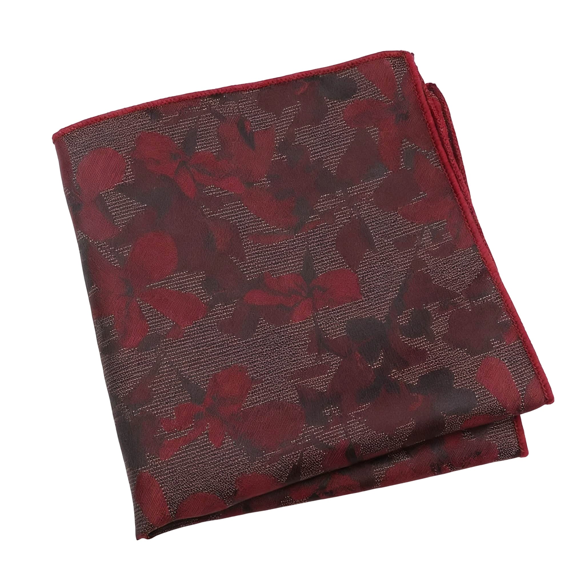 Red Red Floral Pocket Square