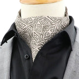 Beige Brown Abstract Ascot