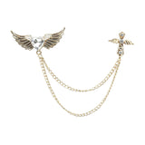 Gold White Heart Lapel Pin