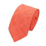 Orange White Textured Necktie