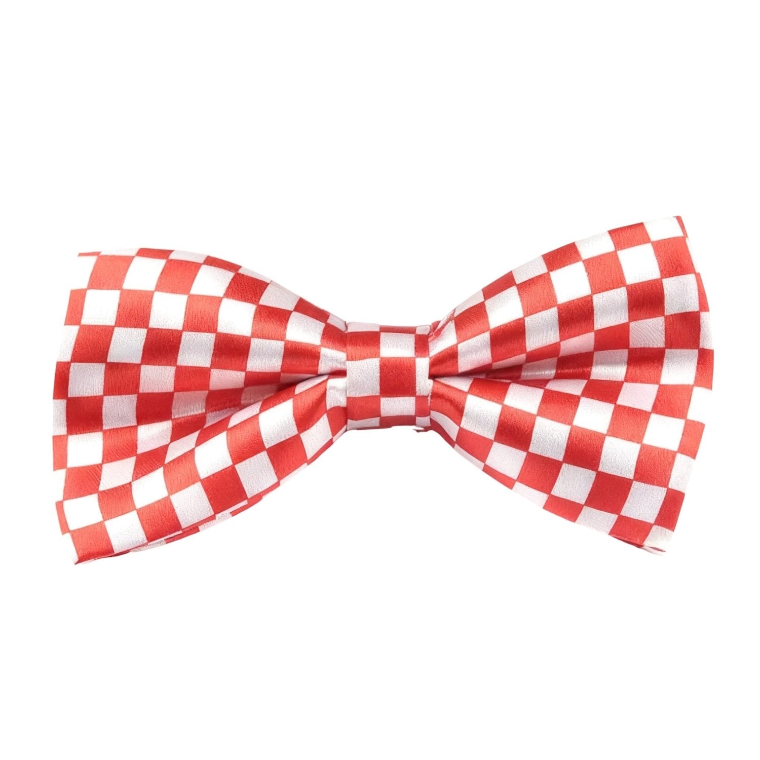 Red With White Checkered Bowtie