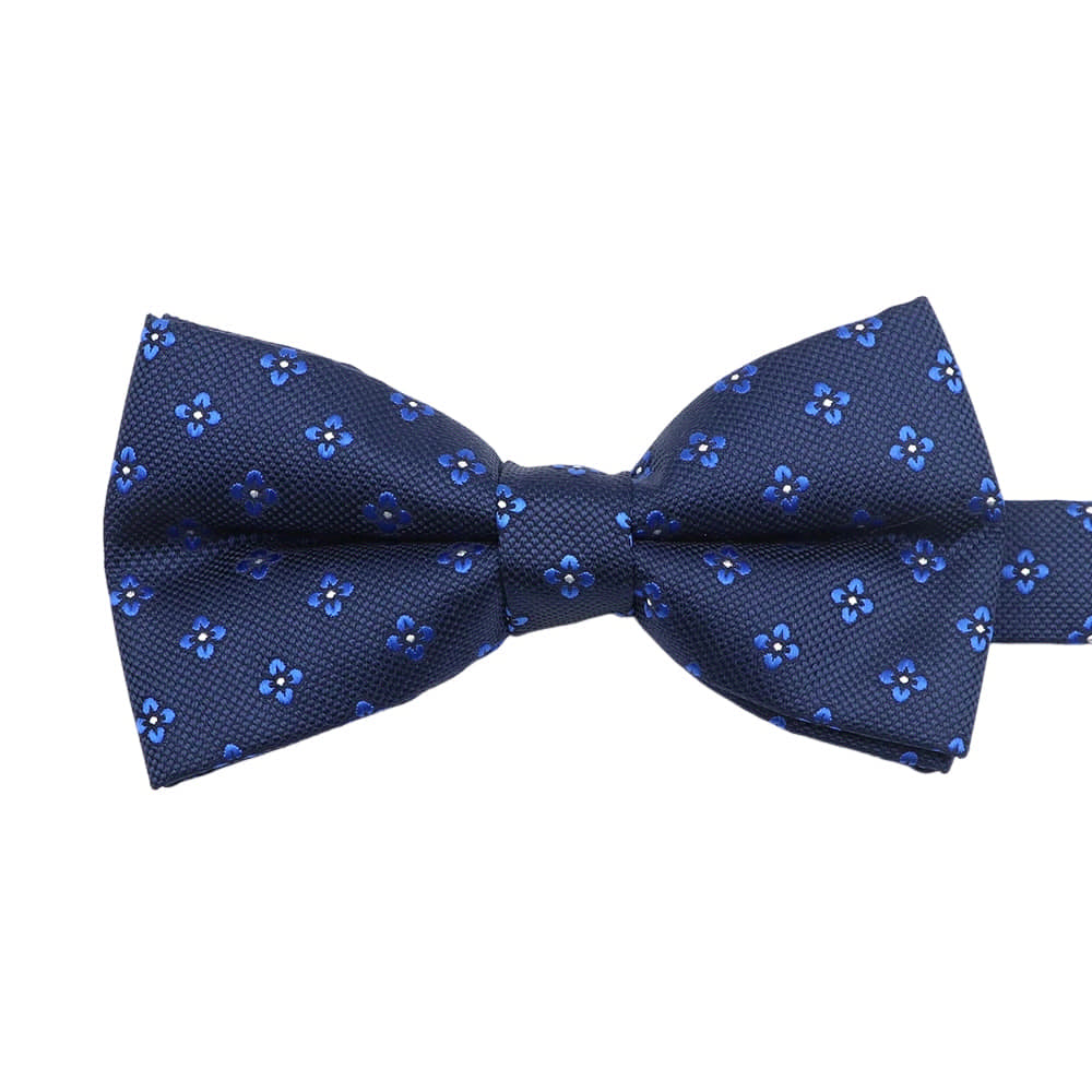 Navy Blue Blue Floral Bowtie