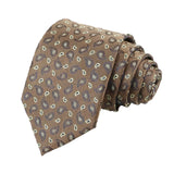 Brown Blue Paisley Necktie
