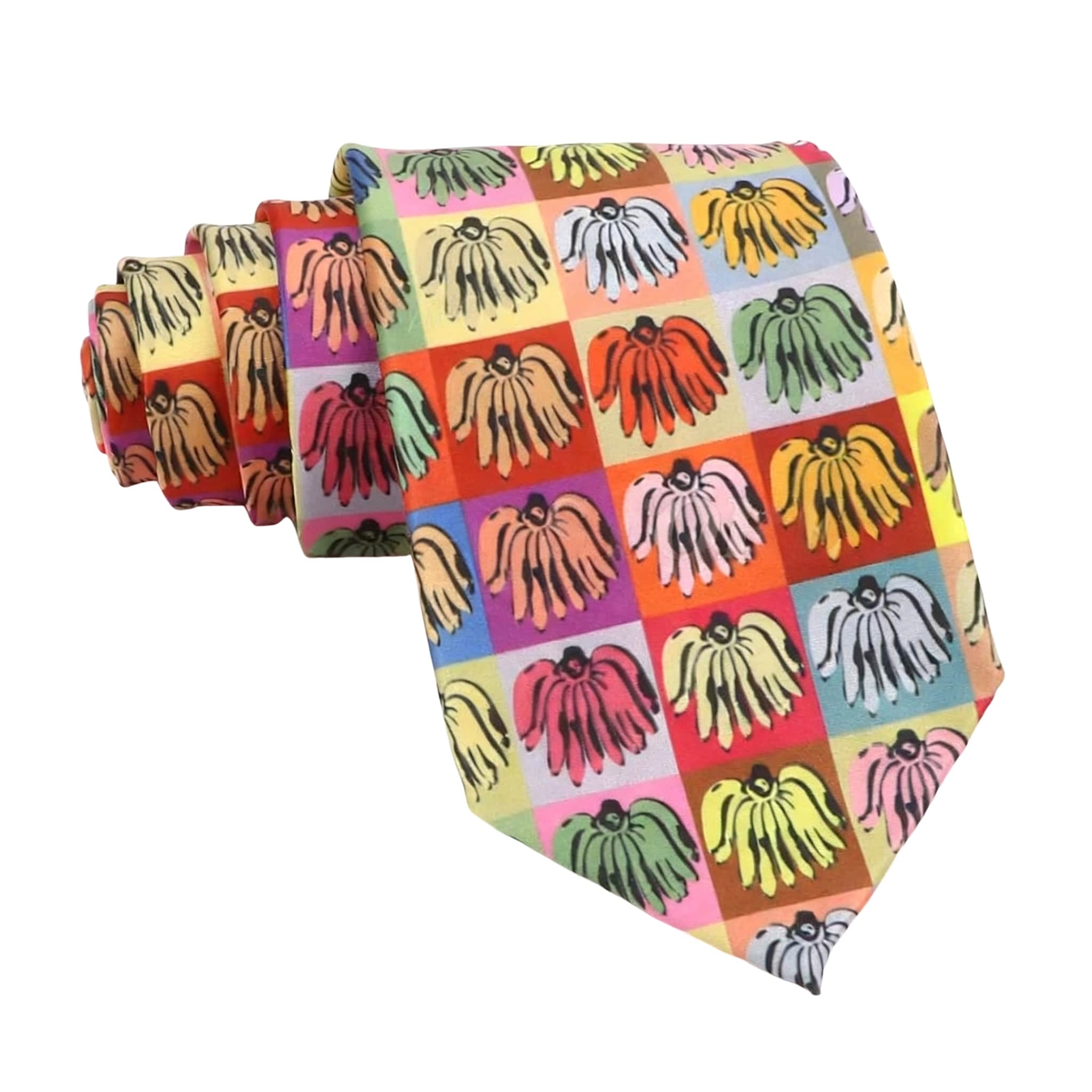 Multicolor Black Graphic Necktie