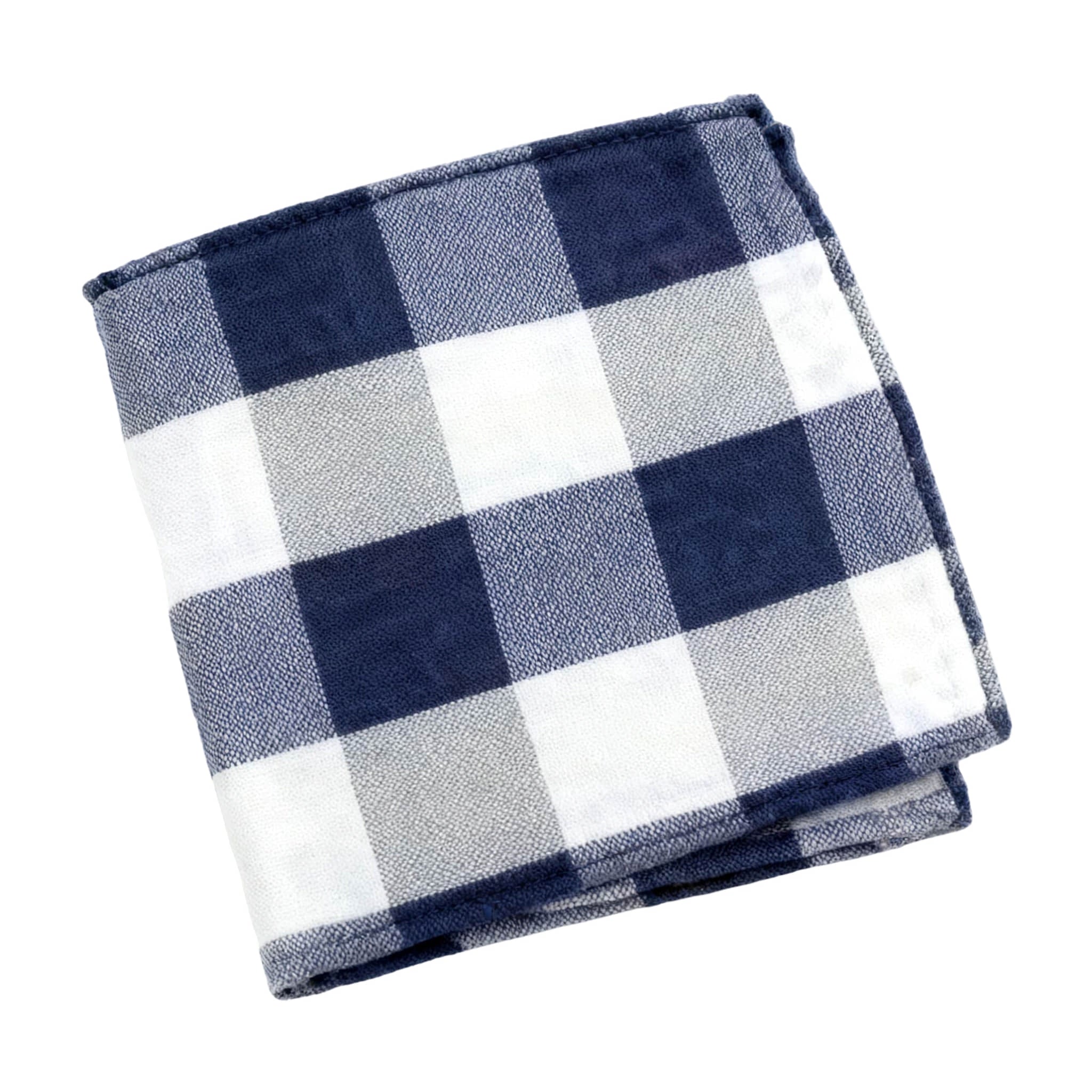 Gray White Gingham Pocket Square