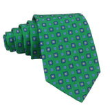 Green Blue Geometric Necktie