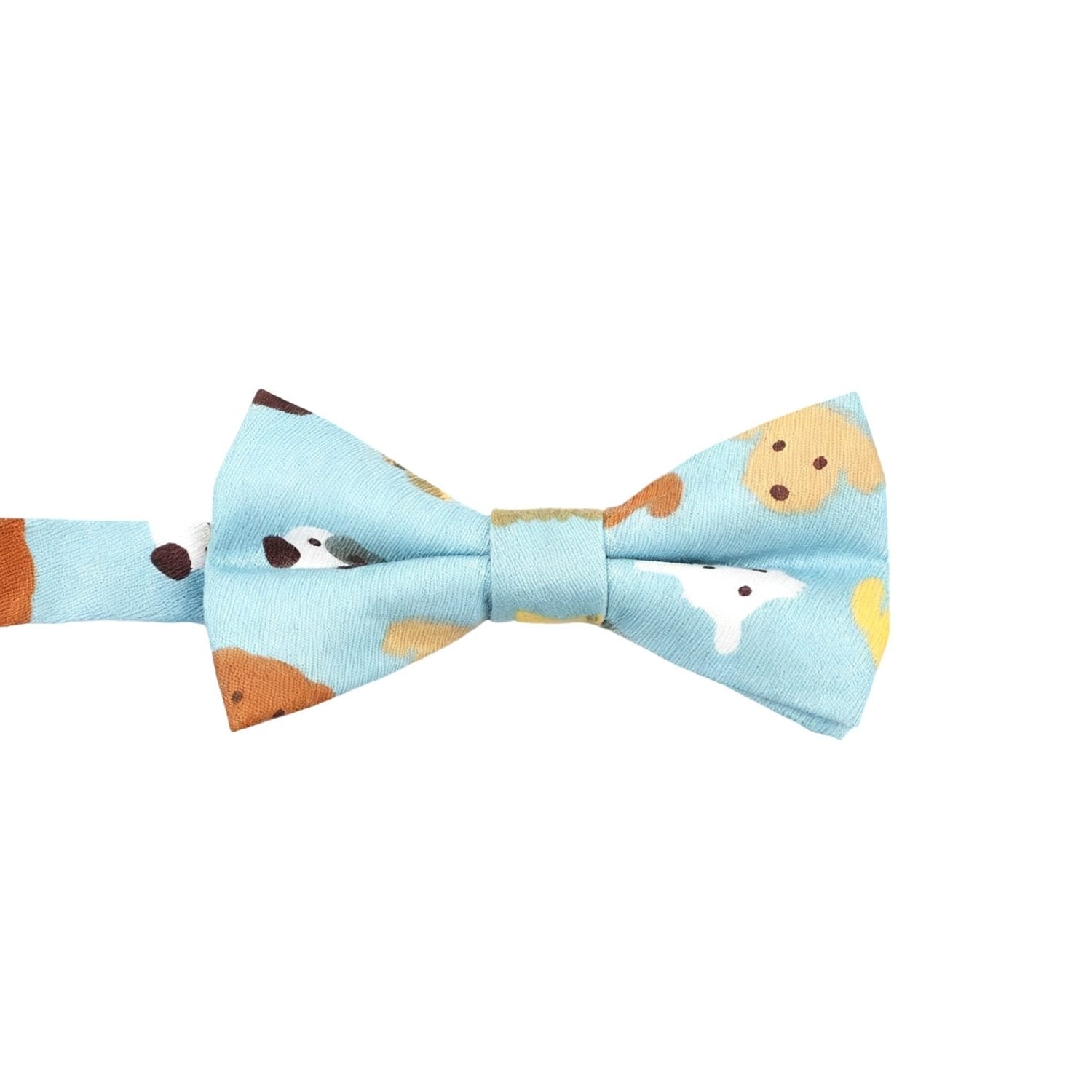 Light Blue with Colorful Cartoon Dog Bowtie