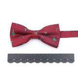 ZONFAZ Christmas Bowtie Festival Theme Fashion Parent-Child Bow Tie for Adult Kid Snowflake Santa Jacquard Silk Bowtie