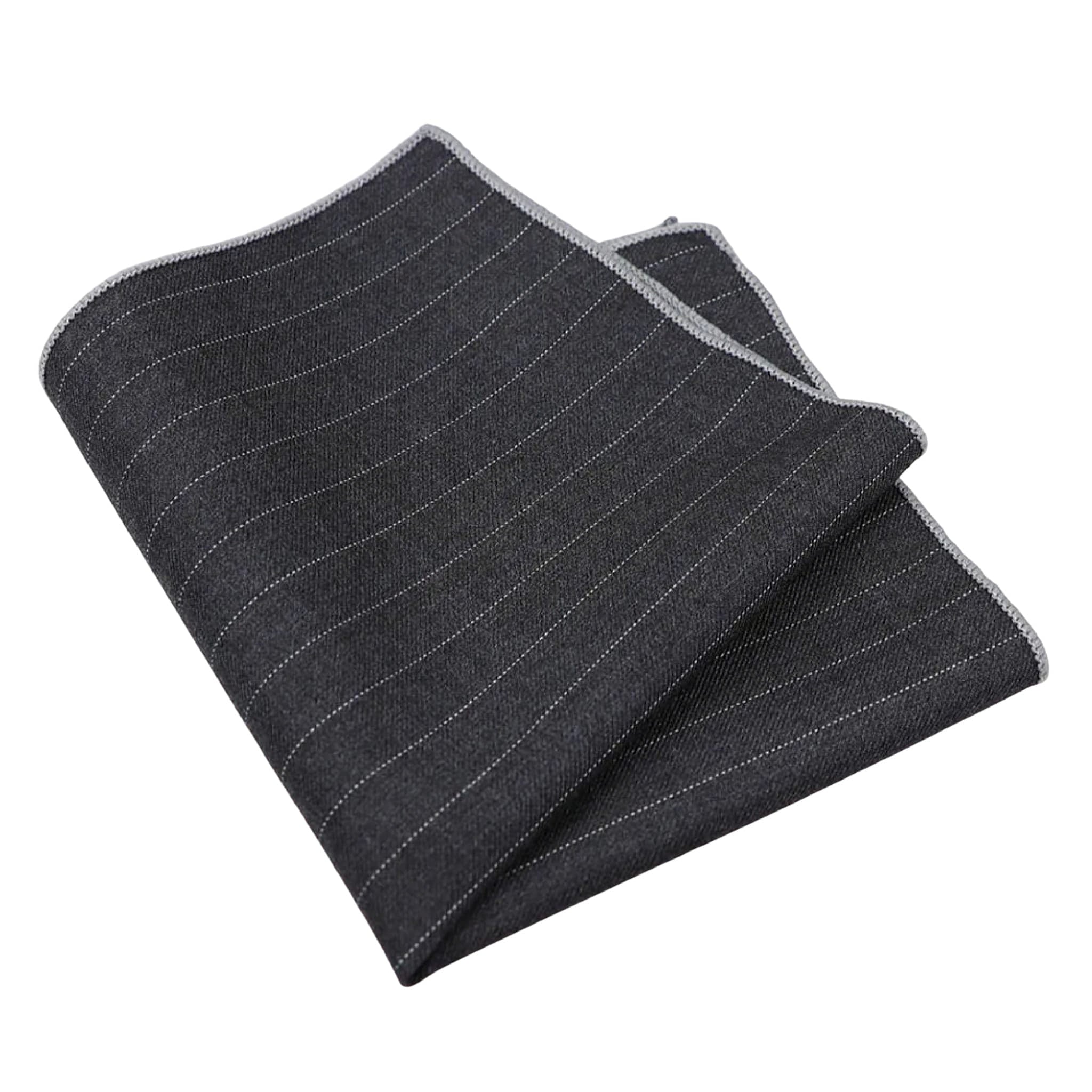 Black Stripe Pocket Square