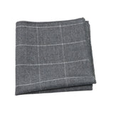 Gray White Plaid Pocket Square
