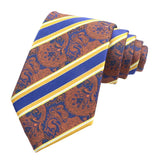 Blue Orange Paisley Necktie