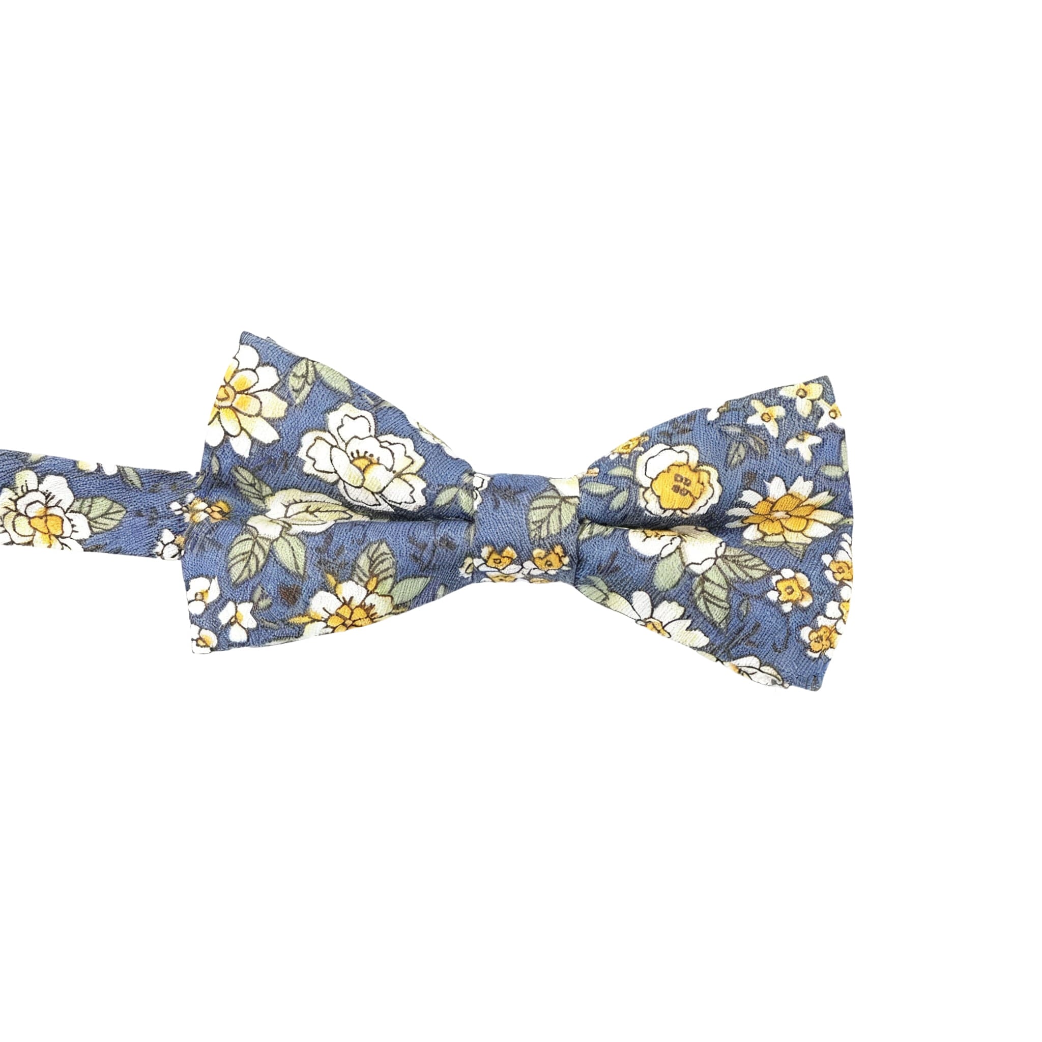 Blue Yellow Floral Bowtie