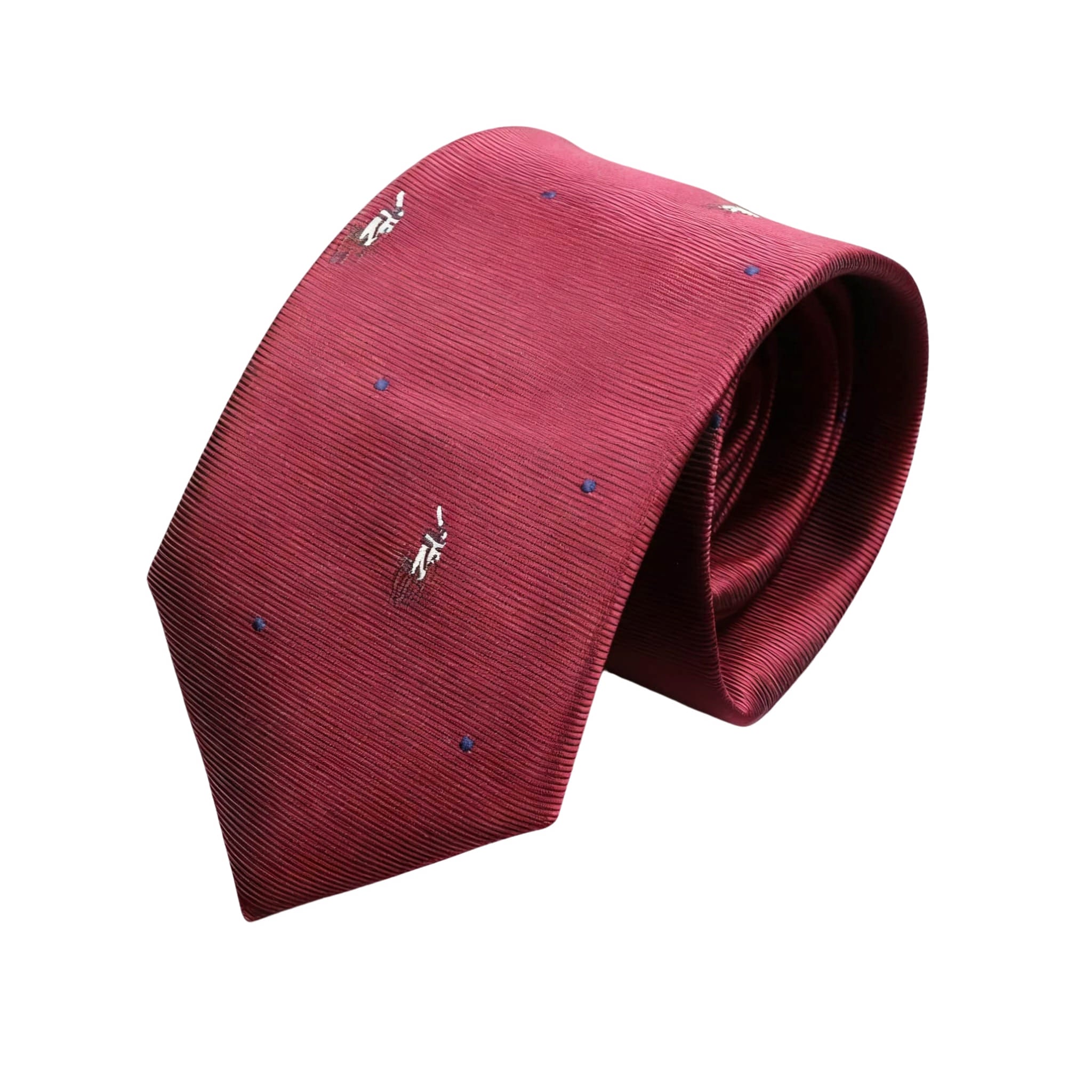 Navy Blue Green Cactus Necktie