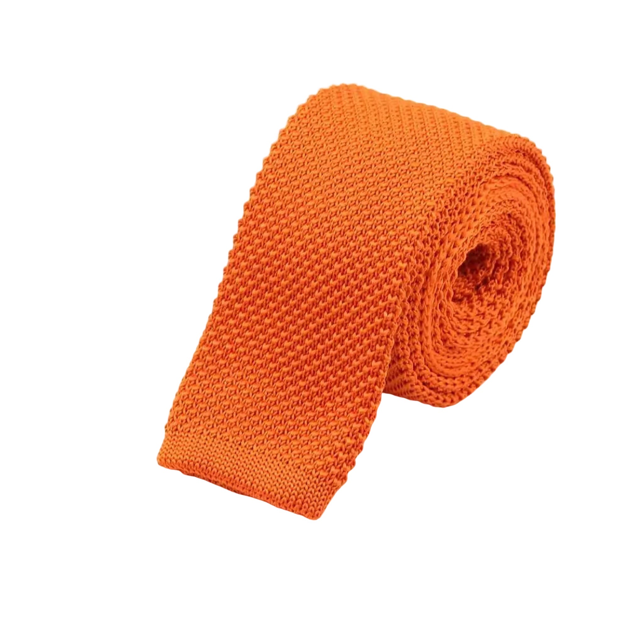 Orange Knitted Necktie