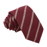 Maroon Beige Striped Necktie