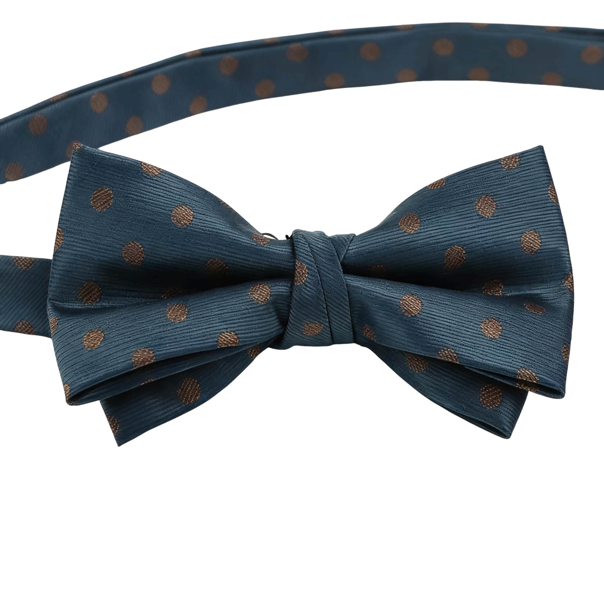 Blue Silver Textured Bowtie