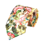 Light Blue Brown Books Necktie