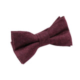 Grey Herringbone Bow Tie