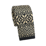 Black Beige Geometric Necktie