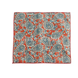 Red Blue Paisley Pocket Square