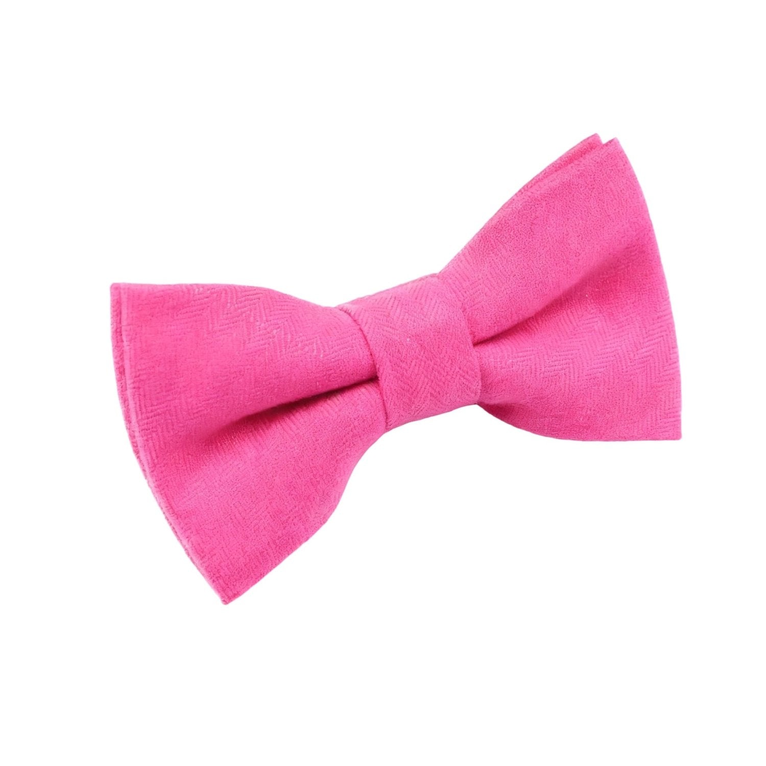 Red with Subtle Black Herringbone Bowtie